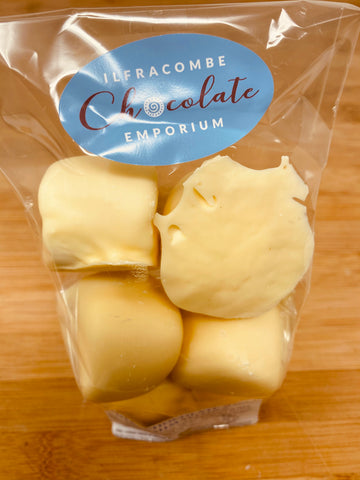 Hand dipped Marshmallows with White Chocolate