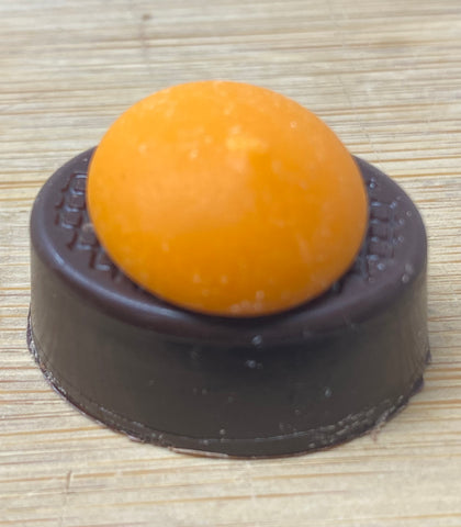 Handmade Dark orange chocolate with orange drop