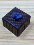 Handmade Dark chocolate and crystallised Violet fondant