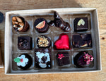 CHRISTMAS Chocolate Box with 12 Handmade Chocolates - Medium Size