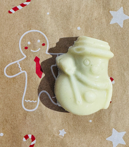 CHRISTMAS Snowman Handmade White chocolate Hazelnut Praline
