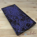 Deluxe Dark chocolate bar with crystallised violet pieces