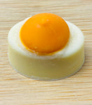 Handmade White chocolate with orange cream centre