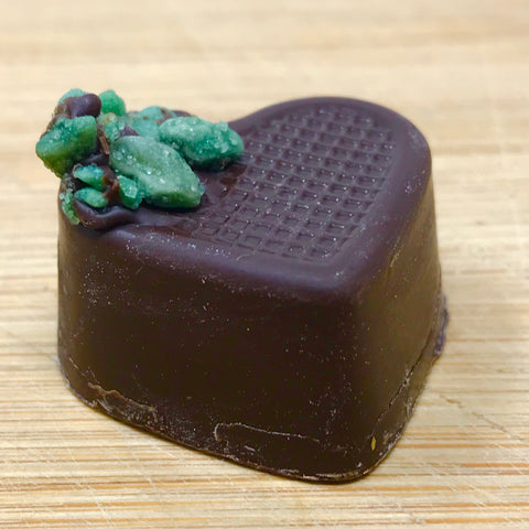 Handmade Dark Chocolate with Mint fondant