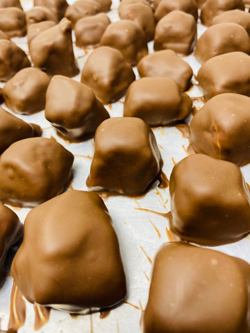Hand dipped Honeycomb (Cinder Toffee) with Milk Chocolate