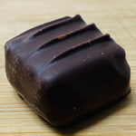 Dark chocolate with hard caramel middle