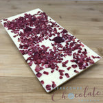 Deluxe White Chocolate Bar with Raspberry crumble